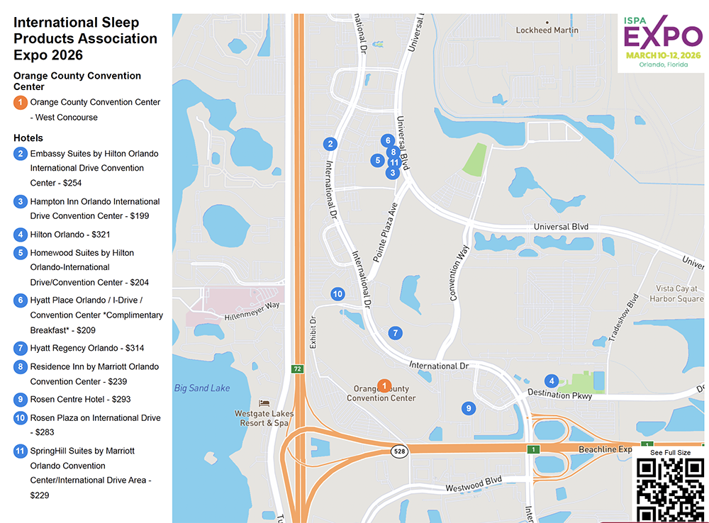 ISPA EXPO 2026 Hotel  Area Map
